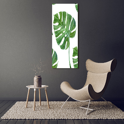 Verticaal canvasschilderij Monstera