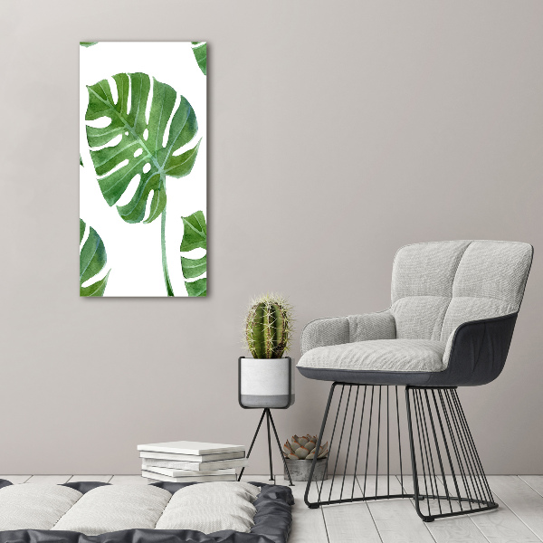 Verticaal canvasschilderij Monstera