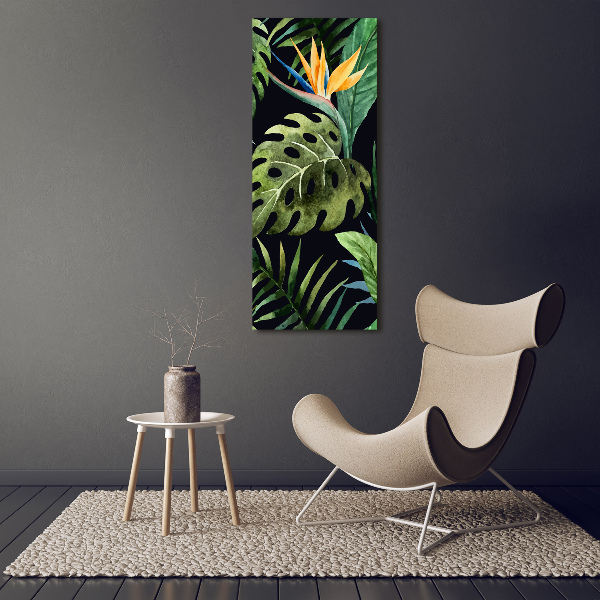 Verticaal schilderij op canvas Hawaiiaans patroon