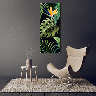 Verticaal schilderij op canvas Hawaiiaans patroon
