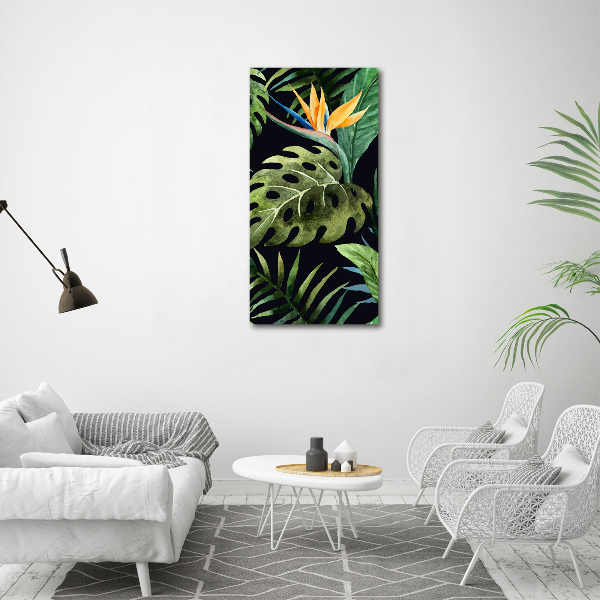 Verticaal schilderij op canvas Hawaiiaans patroon