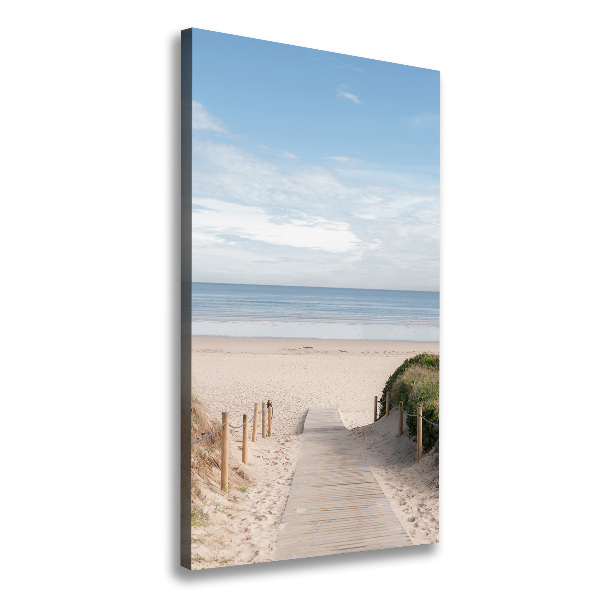 Verticaal schilderij op canvas Pad naar het strand