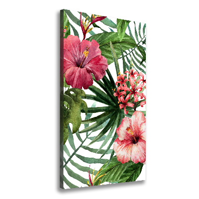 Verticale foto op canvas Hawaiiaans patroon