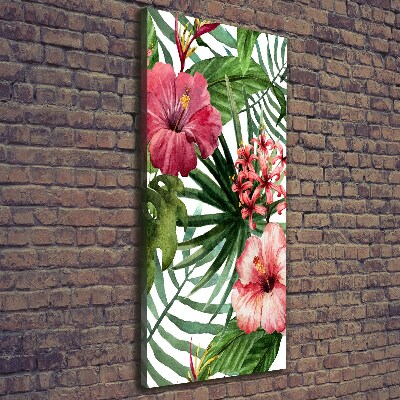 Verticale foto op canvas Hawaiiaans patroon