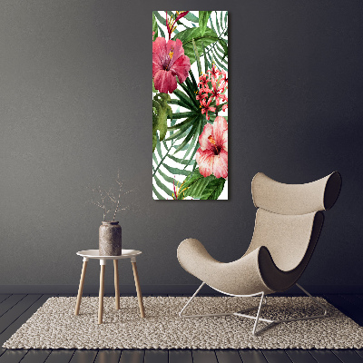 Verticale foto op canvas Hawaiiaans patroon