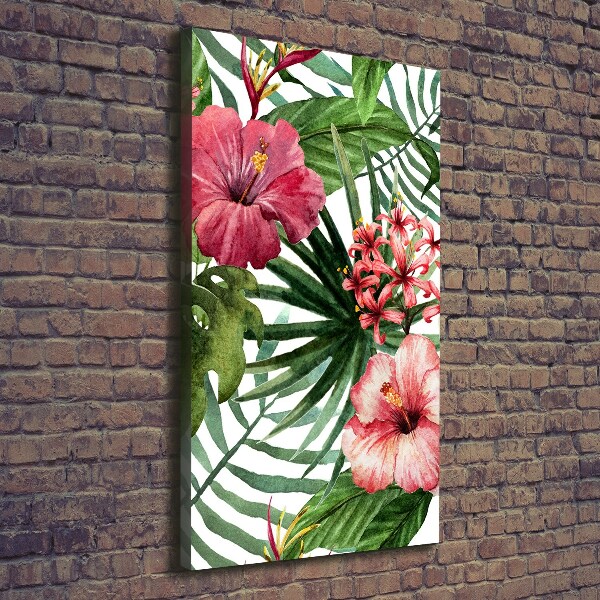 Verticale foto op canvas Hawaiiaans patroon