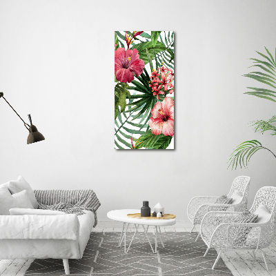 Verticale foto op canvas Hawaiiaans patroon