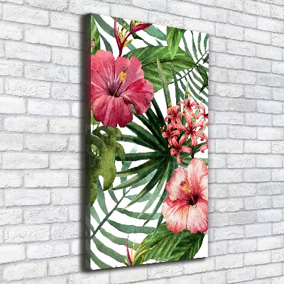 Verticale foto op canvas Hawaiiaans patroon
