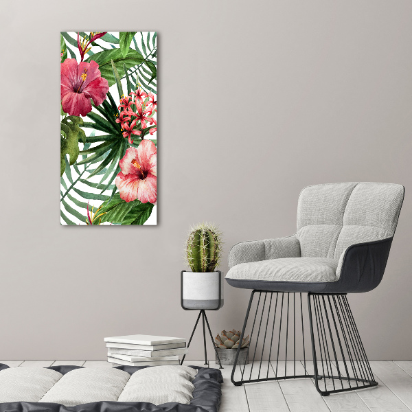 Verticale foto op canvas Hawaiiaans patroon