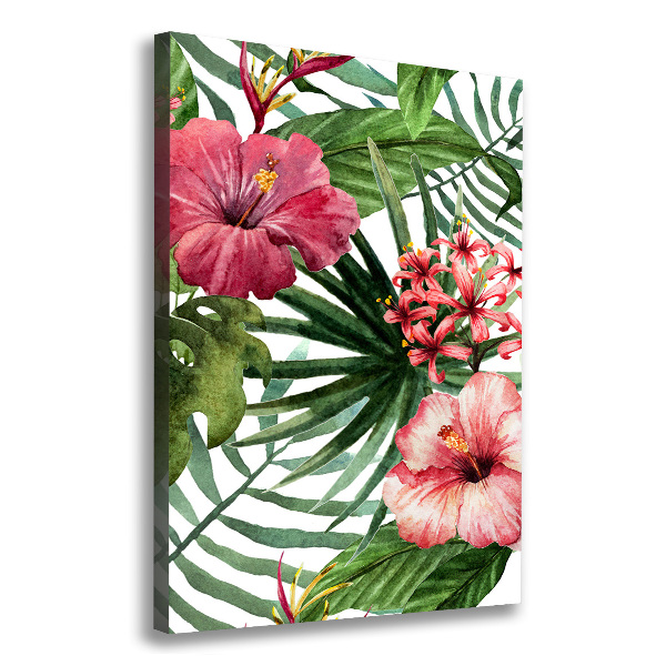 Verticale foto op canvas Hawaiiaans patroon