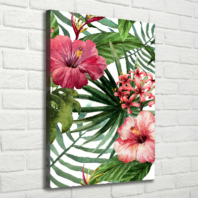 Verticale foto op canvas Hawaiiaans patroon