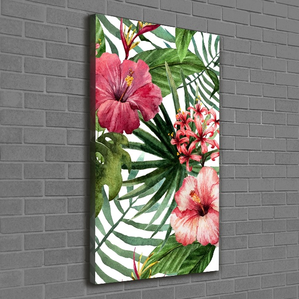 Verticale foto op canvas Hawaiiaans patroon