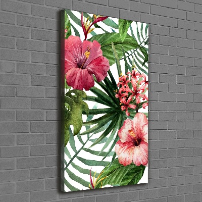 Verticale foto op canvas Hawaiiaans patroon