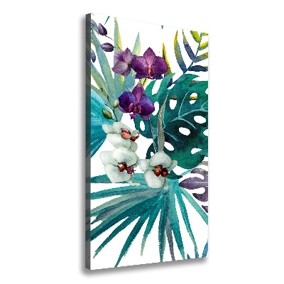 Verticaal canvasschilderij Hawaiiaans patroon