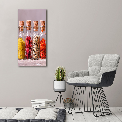 Verticale canvasfoto Kleurrijke kruiden