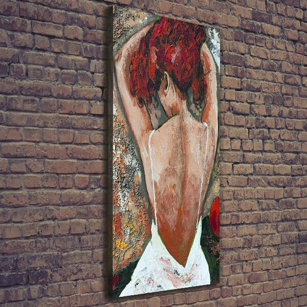 Verticale canvasfoto Vrouw