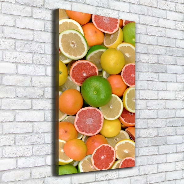 Verticaal schilderij op canvas Citrusvruchten