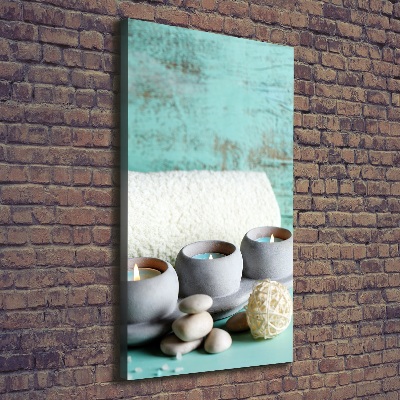 Verticale canvasfoto Kaarsen