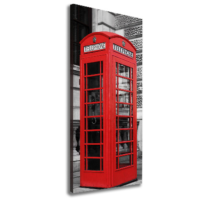 Verticale foto op canvas Openbare telefoon