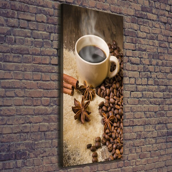 Verticale foto op canvas Een kopje koffie