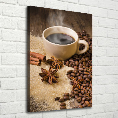 Verticale foto op canvas Een kopje koffie