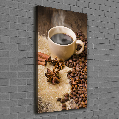 Verticale foto op canvas Een kopje koffie