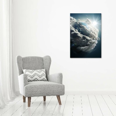 Verticale canvasfoto Planeet Aarde