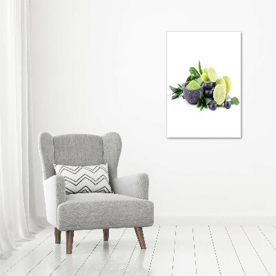 Verticale canvasfoto Citrusvruchten en stenen