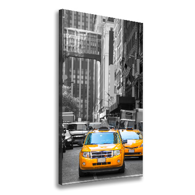 Verticale canvasfoto New Yorkse taxi's