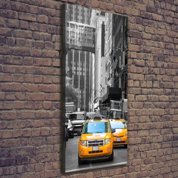 Verticale canvasfoto New Yorkse taxi's