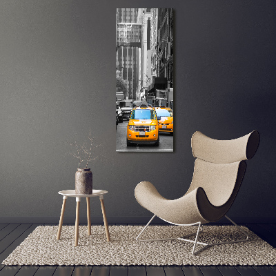 Verticale canvasfoto New Yorkse taxi's