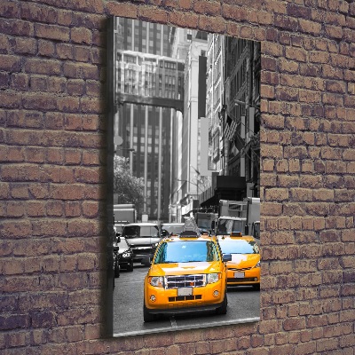 Verticale canvasfoto New Yorkse taxi's