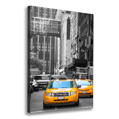 Verticale canvasfoto New Yorkse taxi's