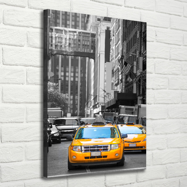 Verticale canvasfoto New Yorkse taxi's
