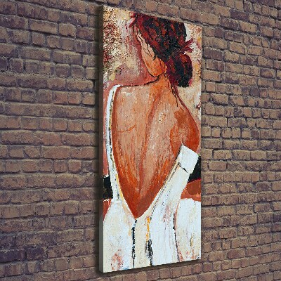 Verticale foto op canvas Vrouw