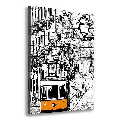 Verticale canvasfoto Lissabonse tram