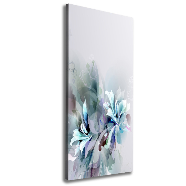 Verticale foto op canvas Abstracte bloemen