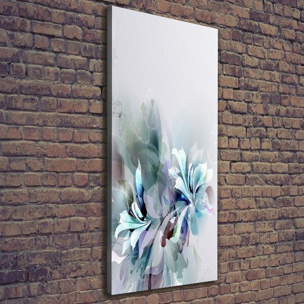 Verticale foto op canvas Abstracte bloemen