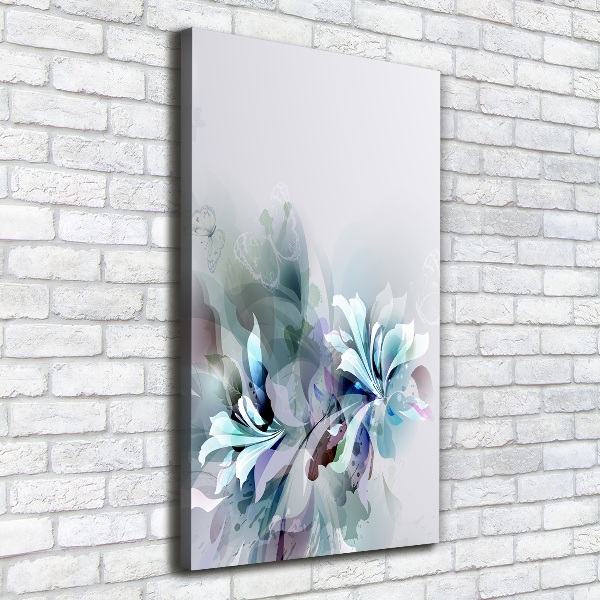 Verticale foto op canvas Abstracte bloemen