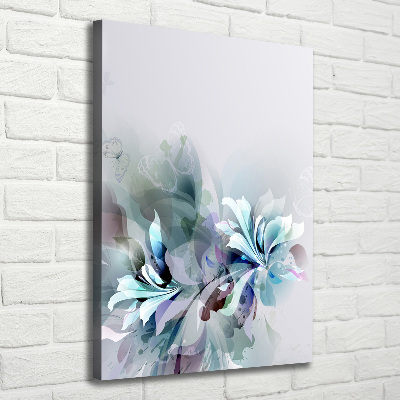 Verticale foto op canvas Abstracte bloemen