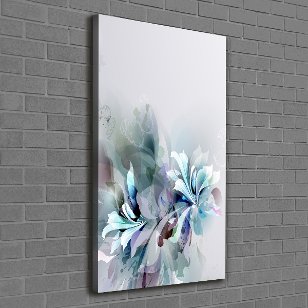 Verticale foto op canvas Abstracte bloemen