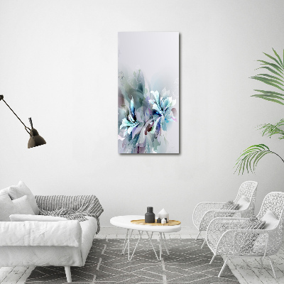 Verticale foto op canvas Abstracte bloemen