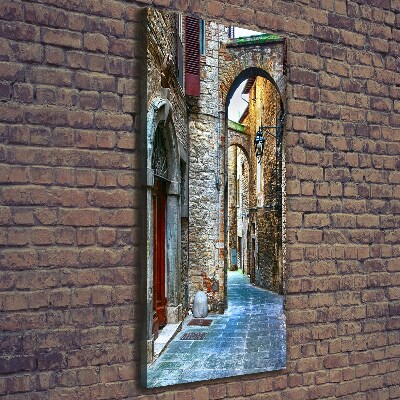 Verticaal canvasschilderij Italiaanse straten