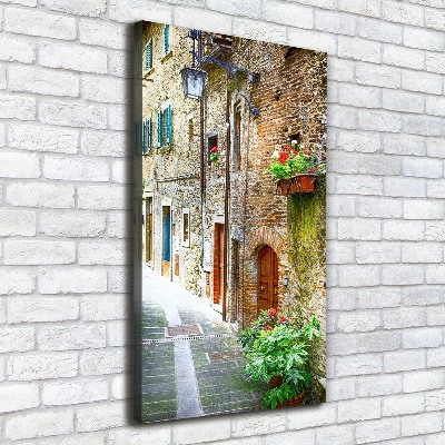 Verticaal schilderij op canvas Italiaanse straten