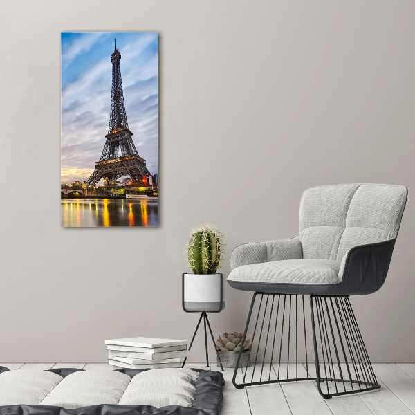 Verticale foto op canvas Eiffeltoren Parijs