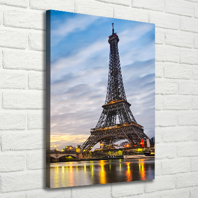 Verticale foto op canvas Eiffeltoren Parijs