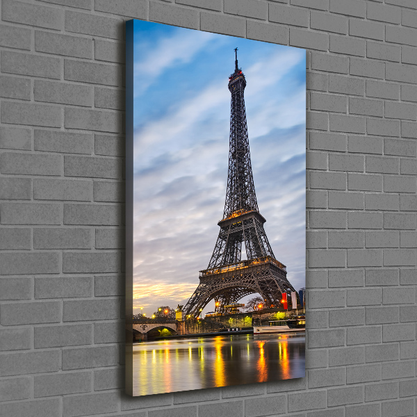 Verticale foto op canvas Eiffeltoren Parijs