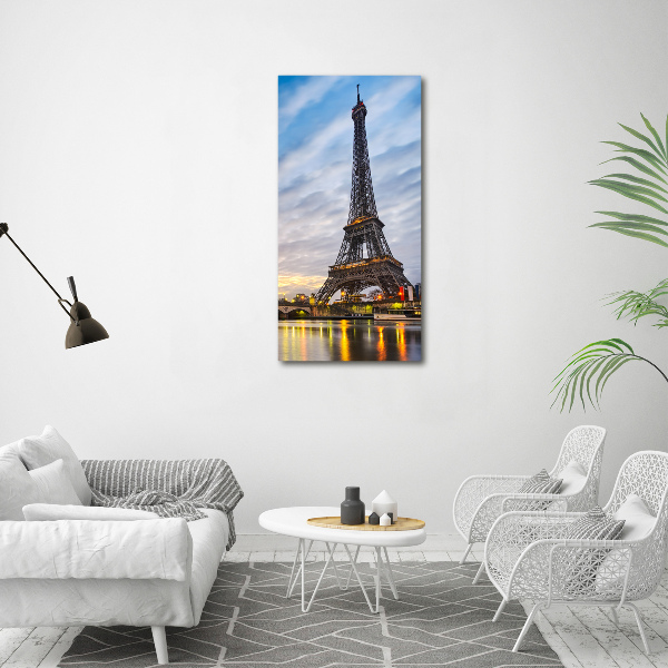 Verticale foto op canvas Eiffeltoren Parijs