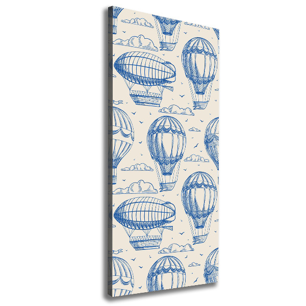 Verticaal canvasschilderij Luchtschepen en ballonnen