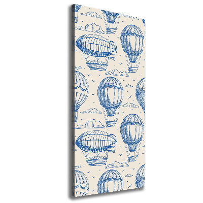 Verticaal canvasschilderij Luchtschepen en ballonnen